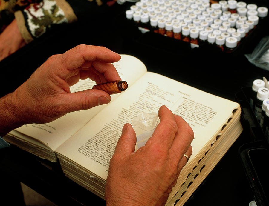Homeopath Dispensing Homeopathic Pills Photograph by Hattie Young/science Photo Library
