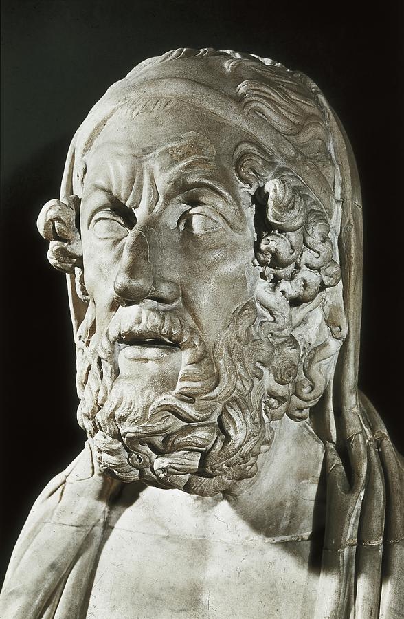 Portrait Photograph - Homer 9th Century  Bc. Greek Writer by Everett
