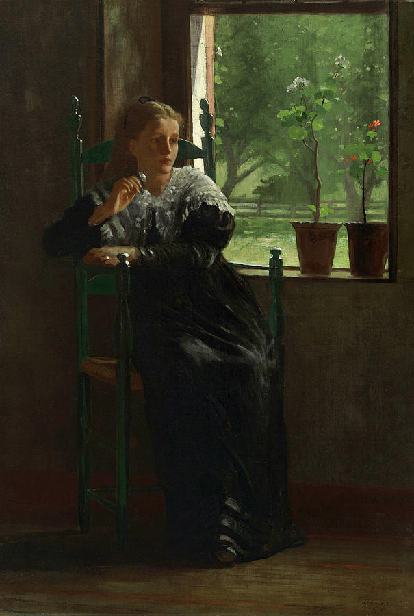 Homer At The Window, 1872 Painting by Granger