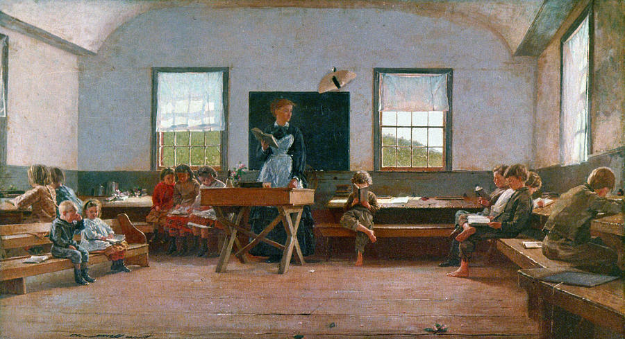 Homer Country School Painting by Granger