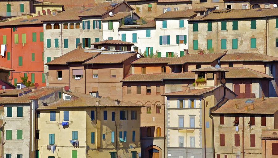 Homes in Cortona Photograph by David Letts