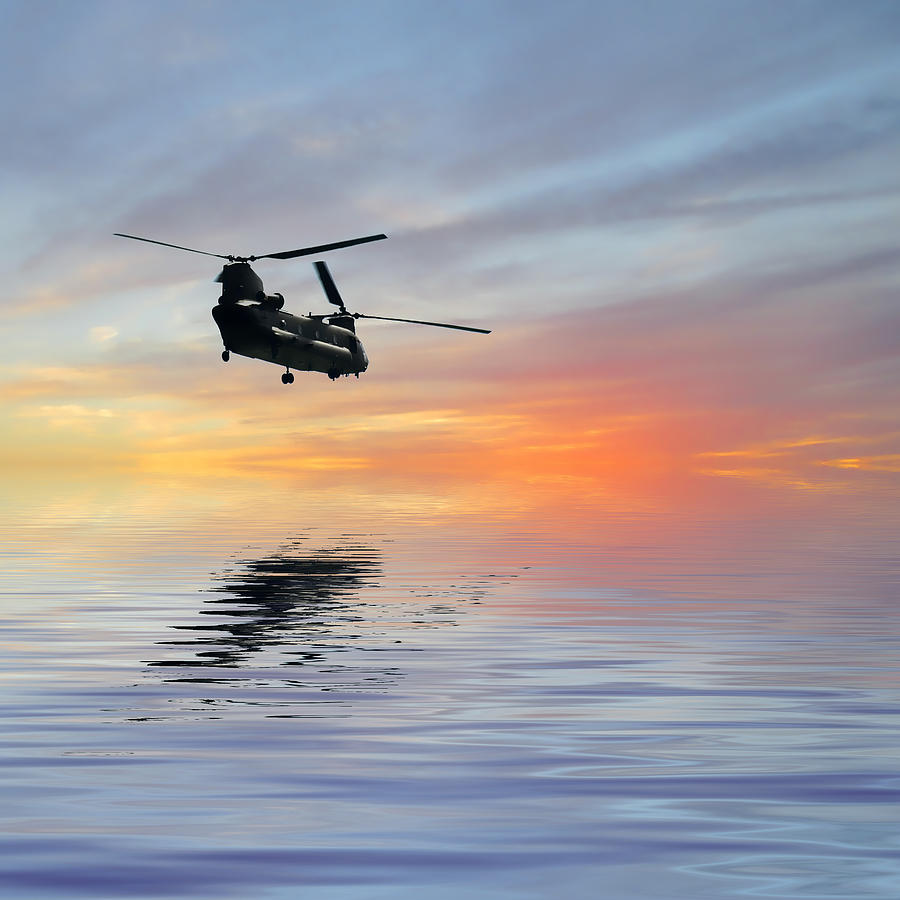 Helicopter Photograph - Homeward Bound 3 by Sharon Lisa Clarke
