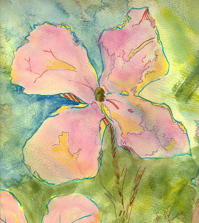 Honesty British Flower Painting Painting by Mike Jory