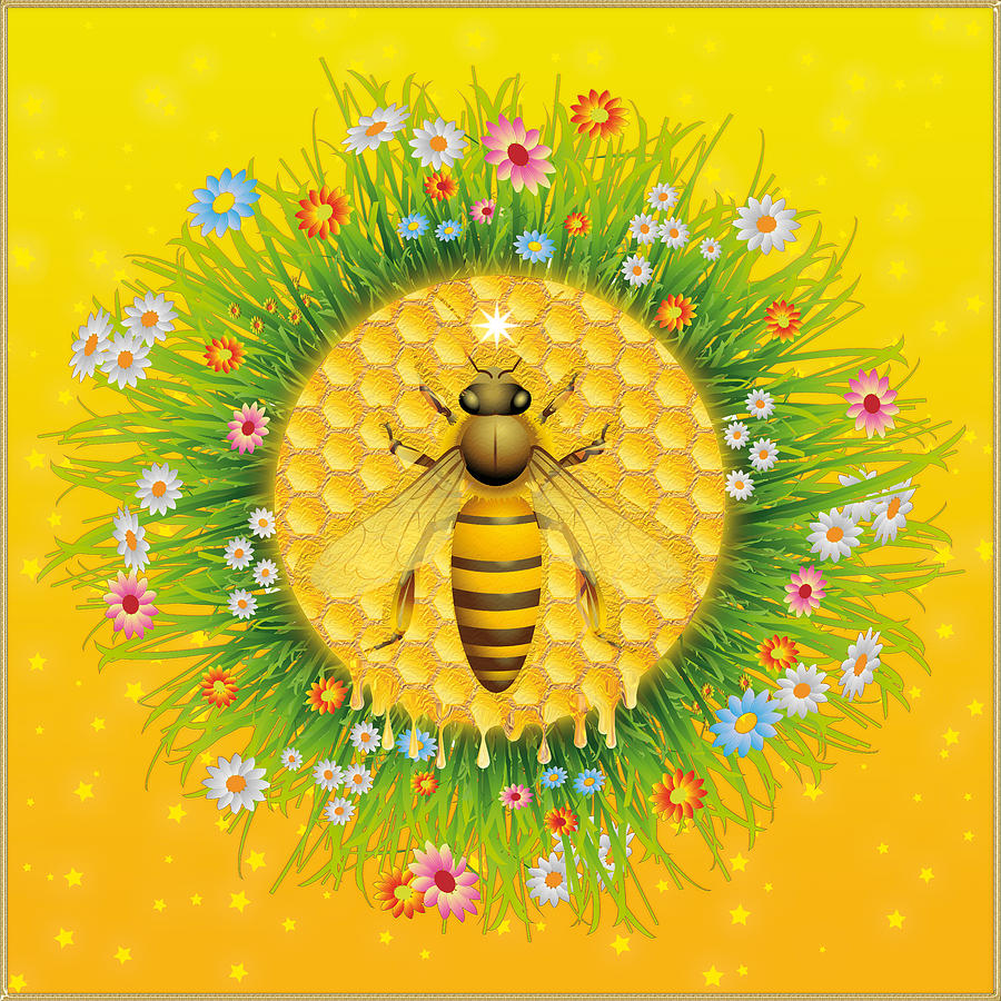 Honey Bee Digital Art by Harald Dastis
