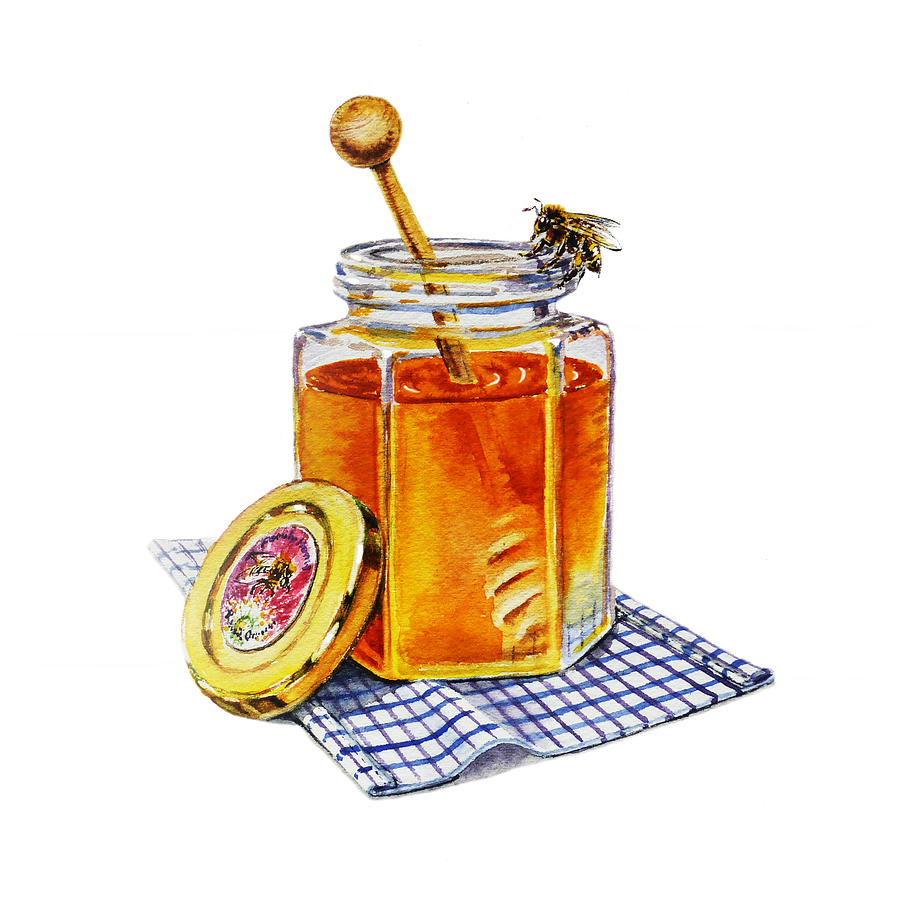 Still Life Painting - Honey Bee by Irina Sztukowski