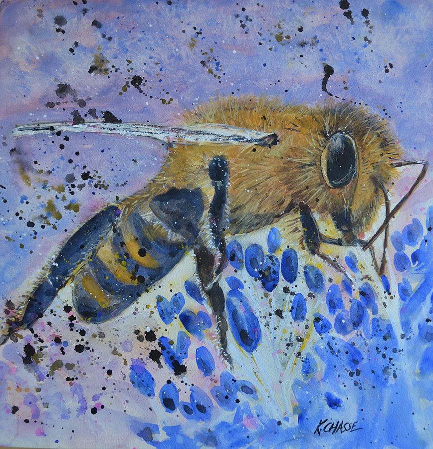 Honey Bee Painting by Kellie Chasse