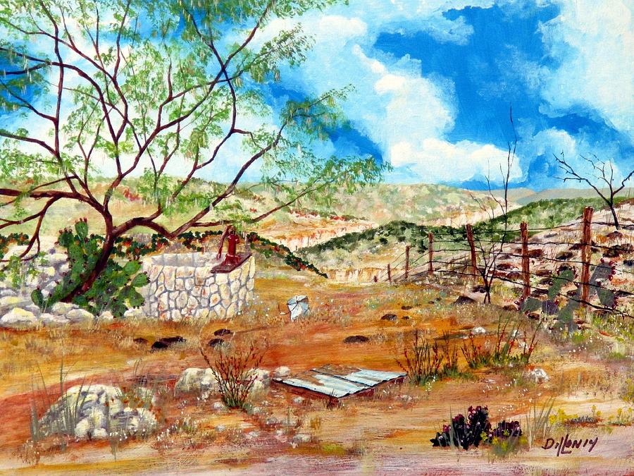 Texas Southwest Honey Tree Painting by Michael Dillon