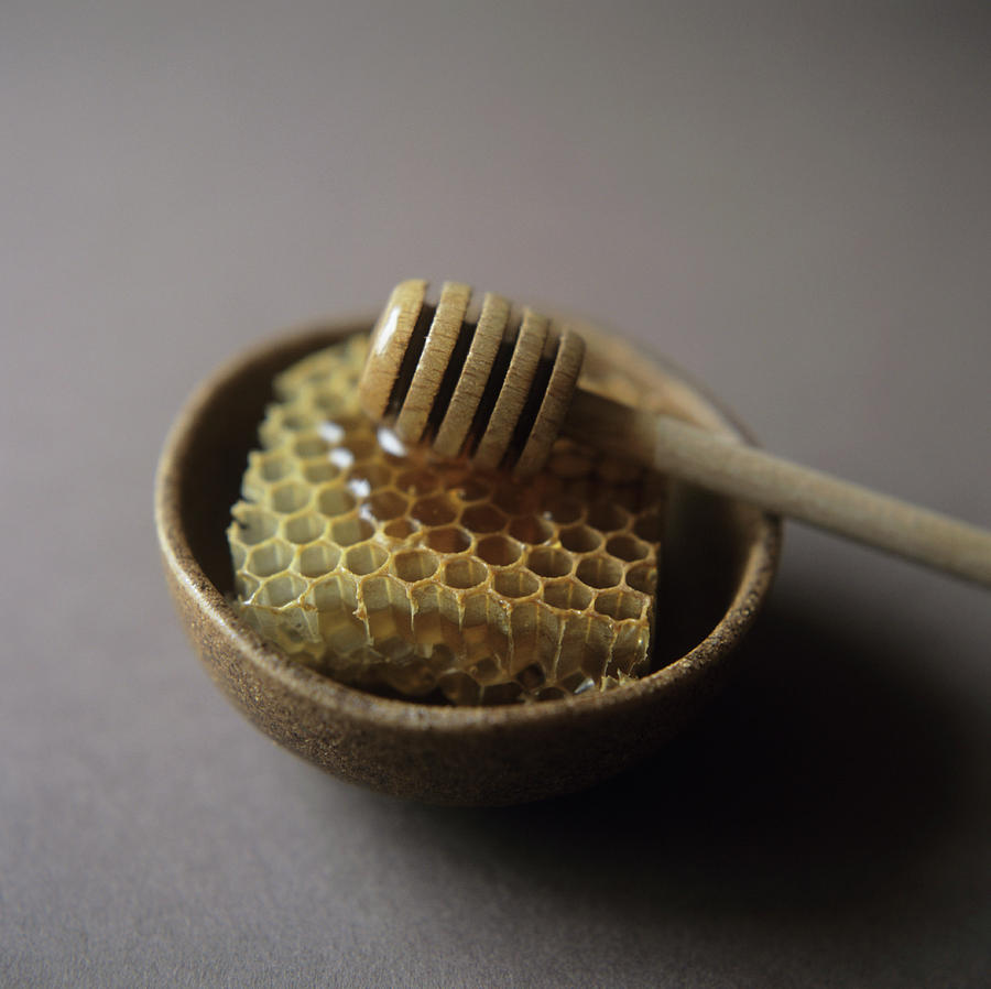 Nature Photograph - Honeycomb And Honey by Cristina Pedrazzini/science Photo Library