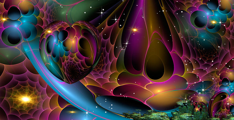 Space Digital Art - Honeycomb by Phil Sadler