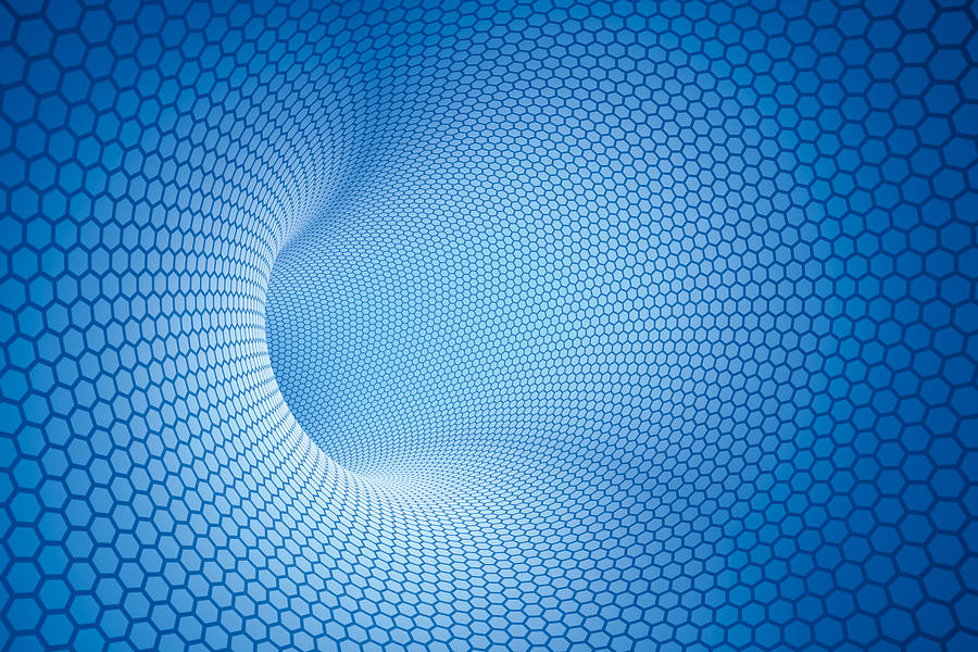 Honeycomb Structure Blue Tunnel Photograph by FrankRamspott