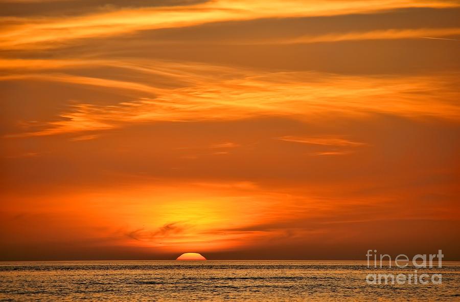 Honeymoon Island sunset Photograph by Peggy Hughes