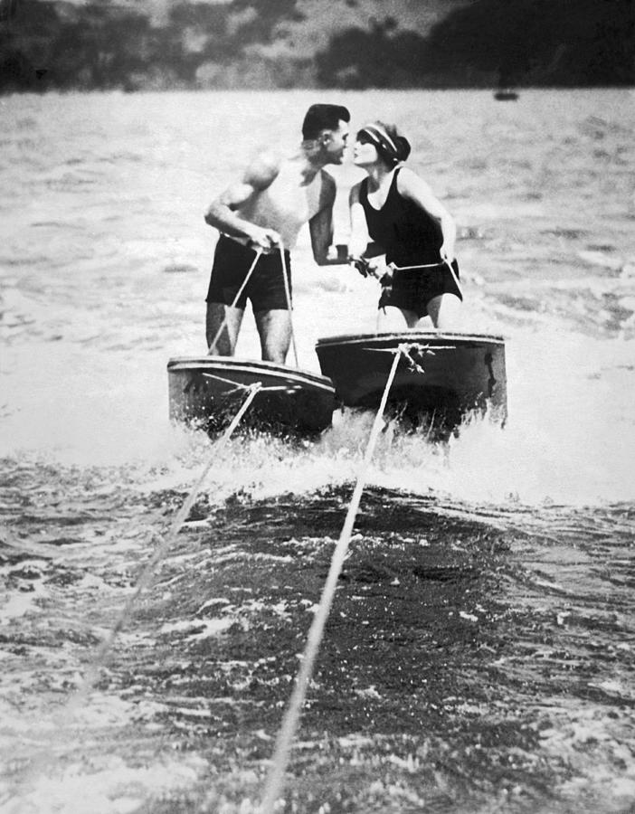 Honeymooners On SF Bay Photograph by Underwood Archives