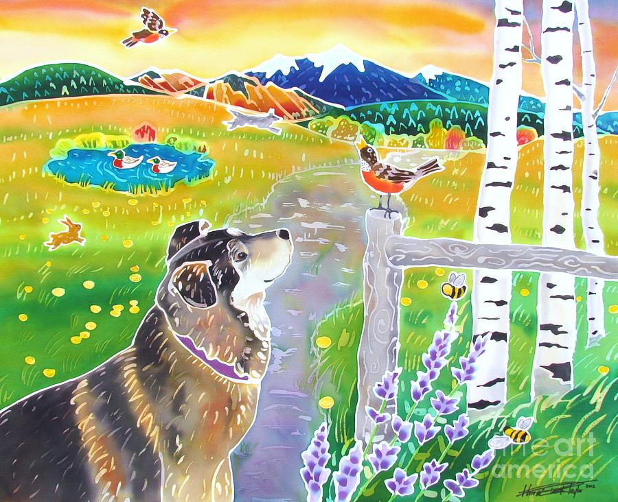 Robin Painting - Honeys World by Harriet Peck Taylor