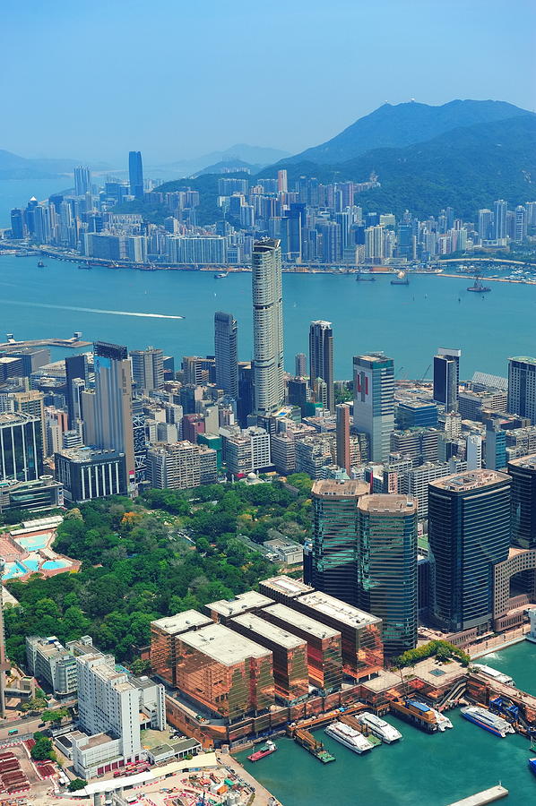 Hong Kong aerial view Photograph by Songquan Deng