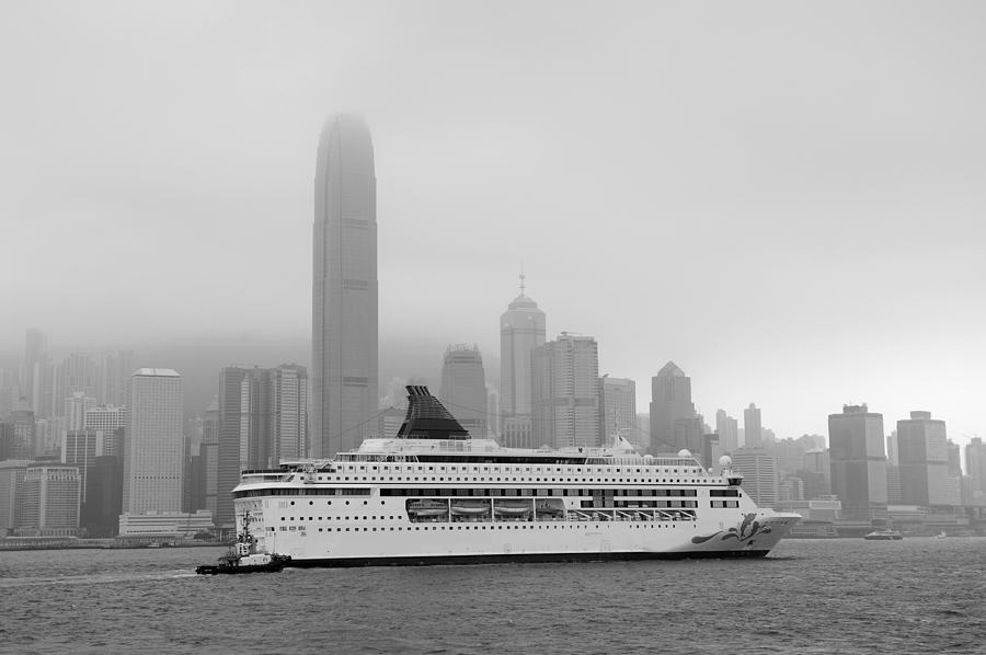 Hong Kong Black and White Photograph by Songquan Deng