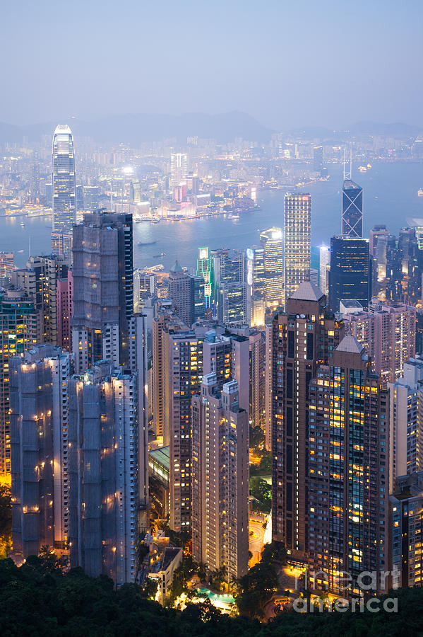 Hong Kong city from Victoria peak Photograph by Matteo Colombo