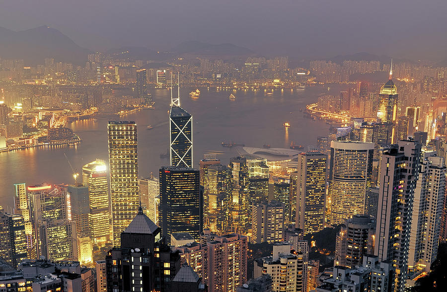 Hong Kong City Skyline Photograph by Vii-photo