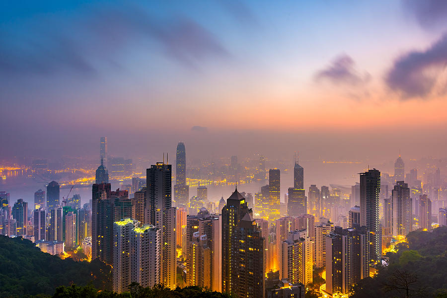 Hong Kong Cityscape and skyline view from Victoria Peak Photograph by Phung Huynh Vu Qui