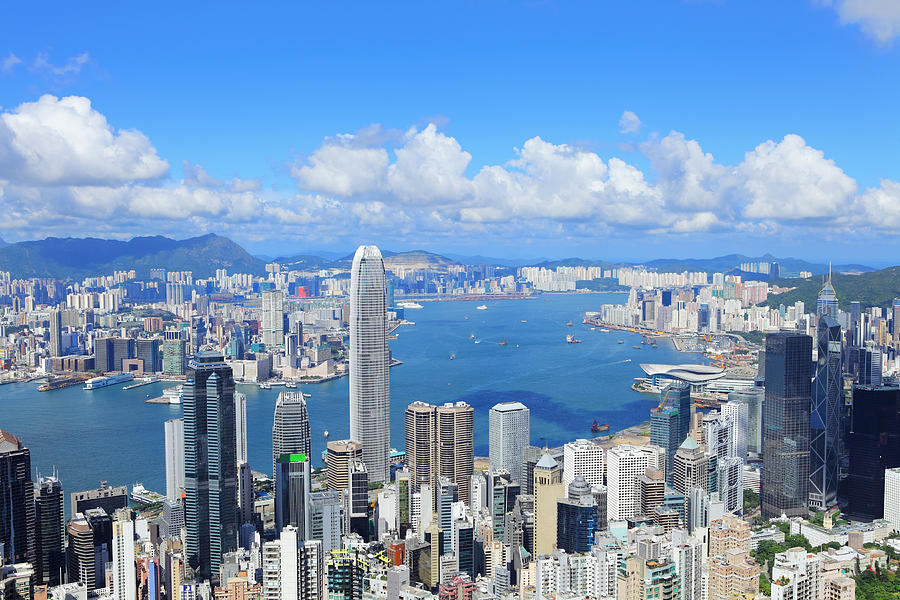 Hong Kong Cityscape With Sunshine by Ngkaki