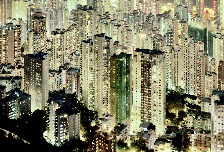 Hong Kong, Elevated View Of Apartment Photograph by Martin Puddy