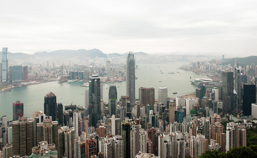 Hong Kong From Victoria Peak Photograph by T. Forbes