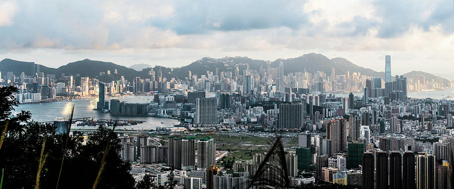 Hong Kong Harbor & Kowloon Photograph by Steve Schechter - Spikesphotos.com