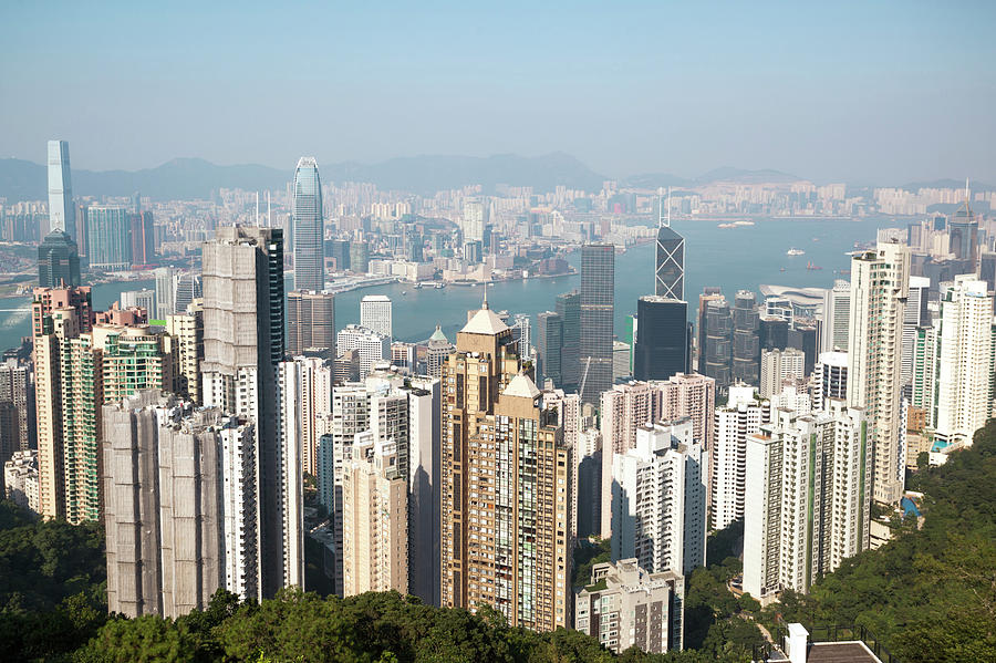 Hong Kong Harbor From Victoria Peak In by Matteo Colombo