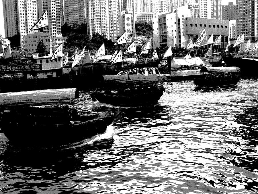 Hong Kong Harbour Photograph by Jacqueline M Lewis