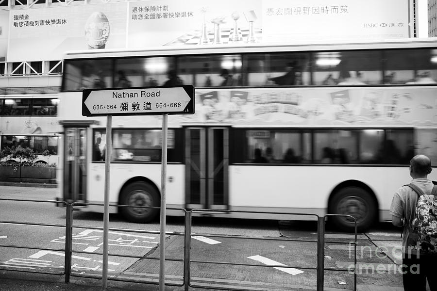 Hong Kong - Man with Backpack waiting  Photograph by Ivy Ho