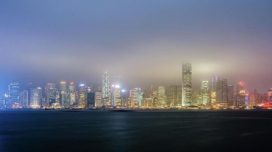 Hong Kong Mist Photograph by Naeem Jaffer