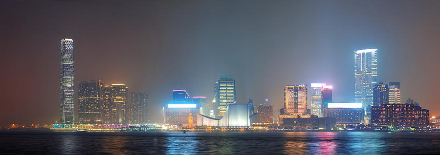 Hong Kong night view Photograph by Songquan Deng