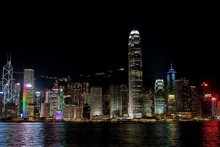 Hong Kong Skyline At Night. Photograph by Science Photo Library Hong Kong Skyline At Night. Photograph by Science Photo Library