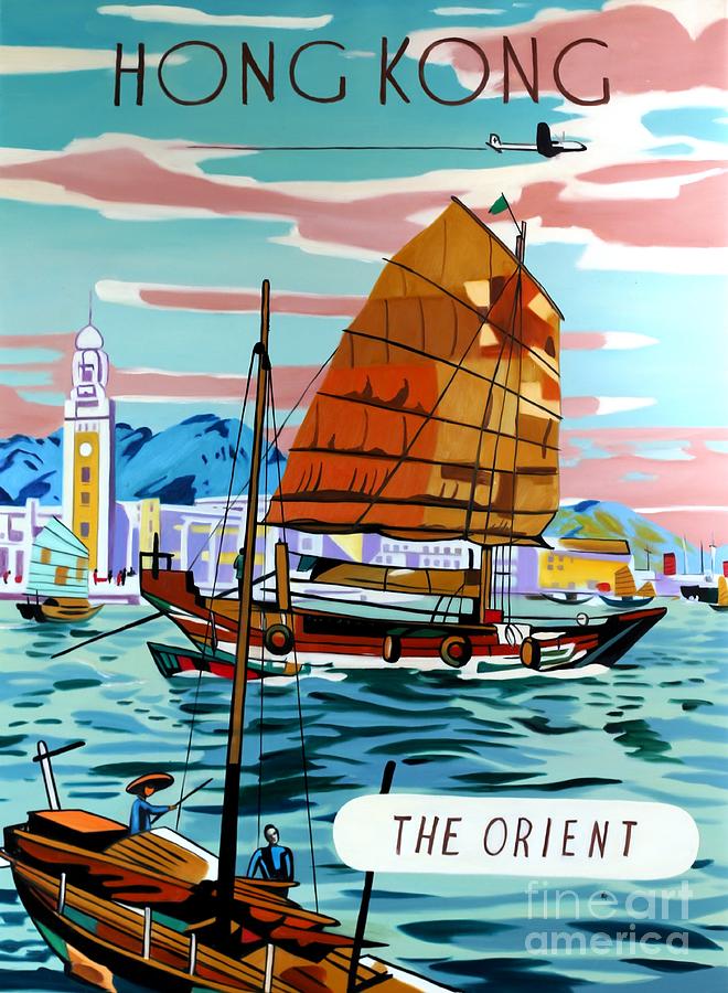 Hong Kong - The Orient Painting by Thea Recuerdo