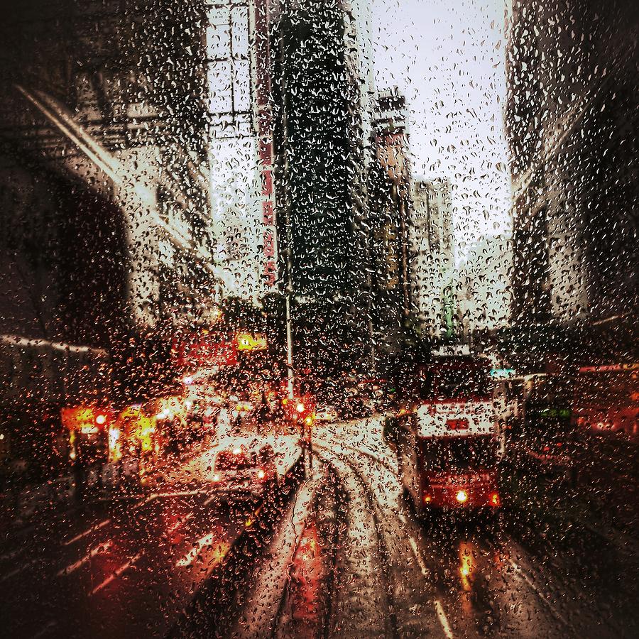 Hongkong City View In A Rainy Day by Joshua Guan