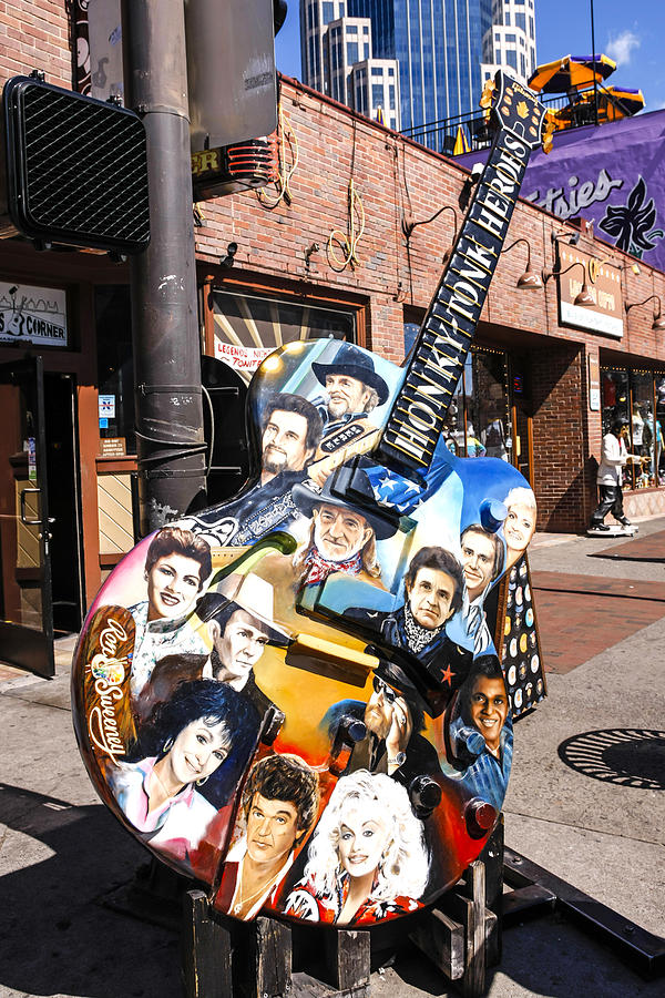 Honky Tonk Heroes Guitar Photograph by Chris Smith