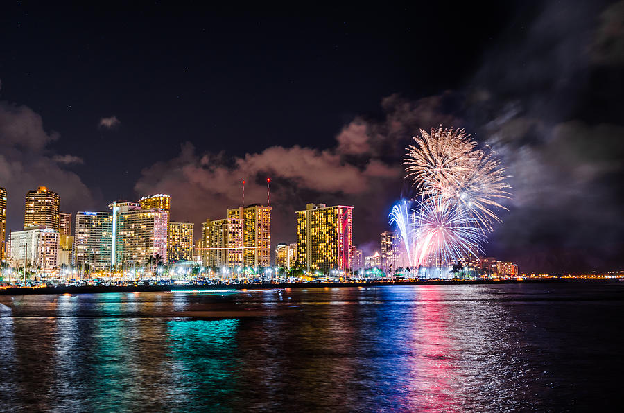 Honolulu Fireworks 2 Photograph by Jason Chu Fine Art America