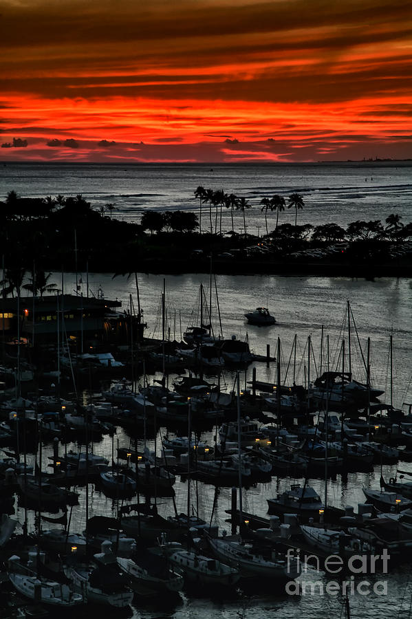 Honolulu Marina Sunset Photograph by Kate McKenna