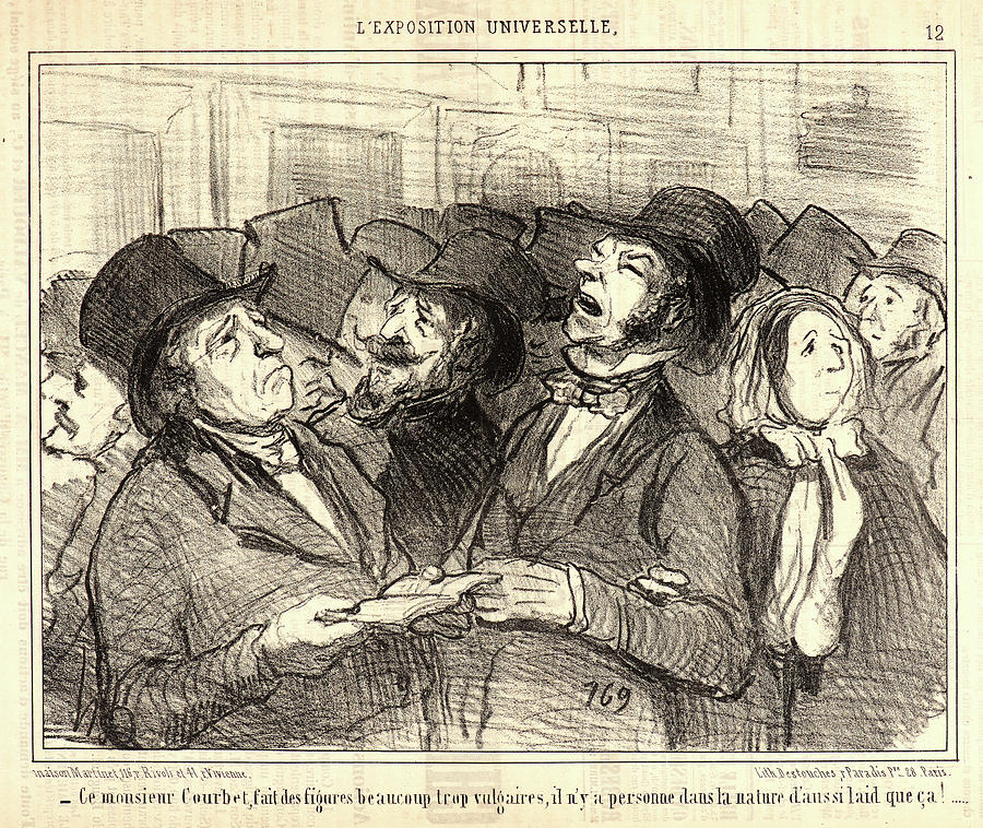 Honoré Daumier French, 1808 - 1879. Ce Monsieur Courbet Drawing by Litz ...