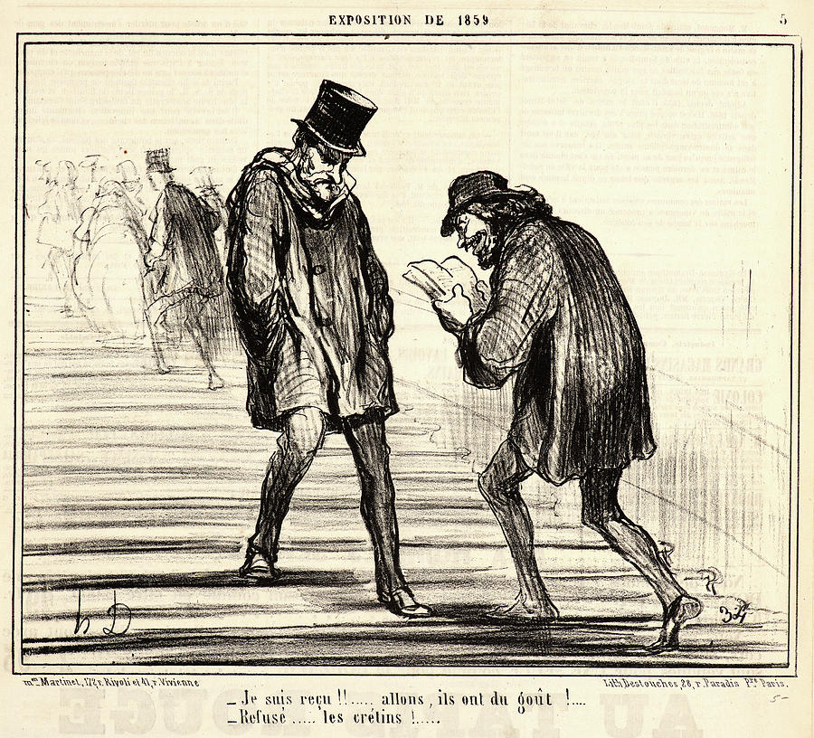 Honoré Daumier French, 1808 - 1879. Je Suis Reçu Drawing by Litz ...