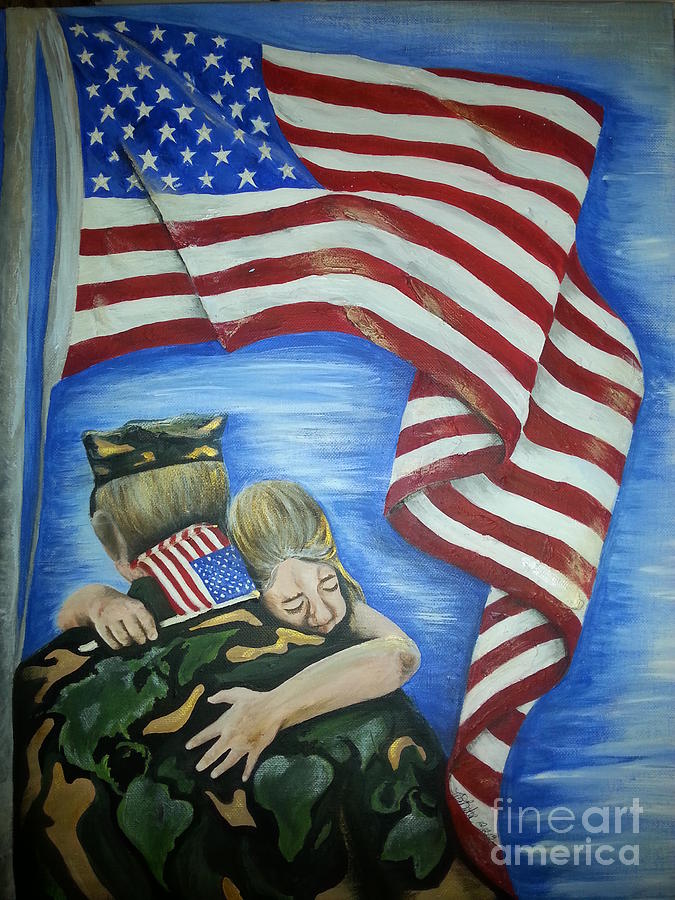 Honor Our Troops Painting by Tia Maria - Fine Artist - Fine Art America