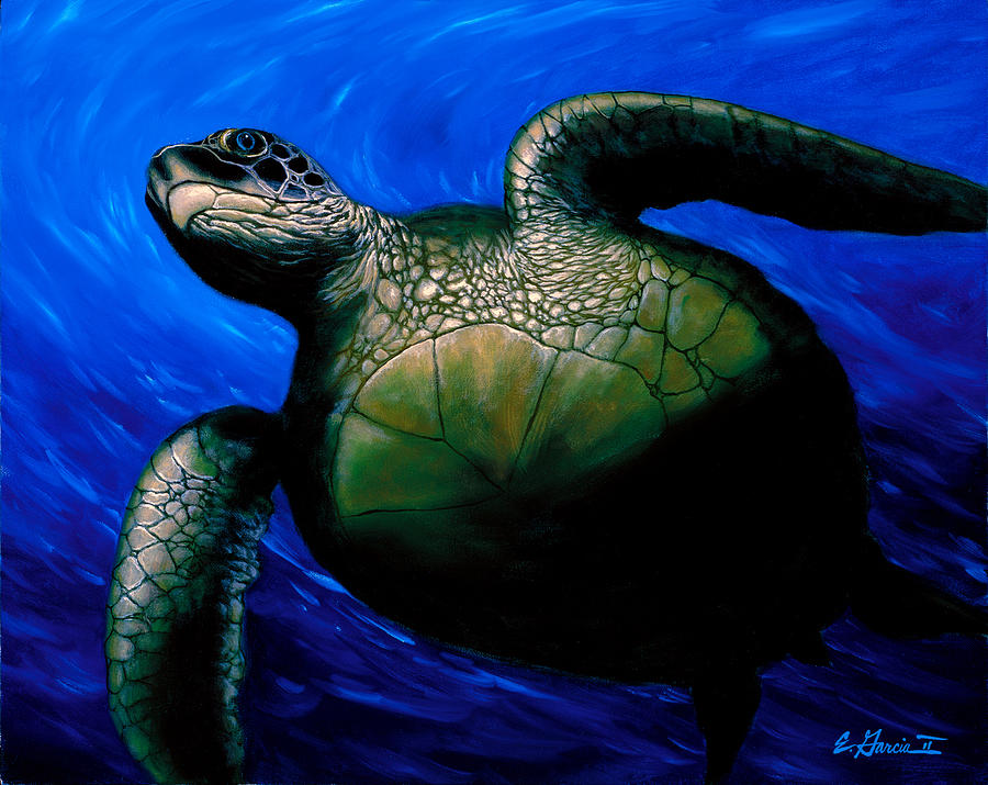 Honu Surf Painting By Ed Garcia - Pixels