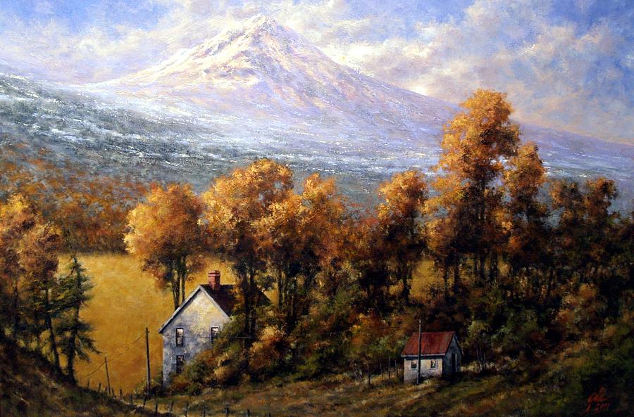 Mountain Painting - Hood at Late Afternoon by Jim Gola