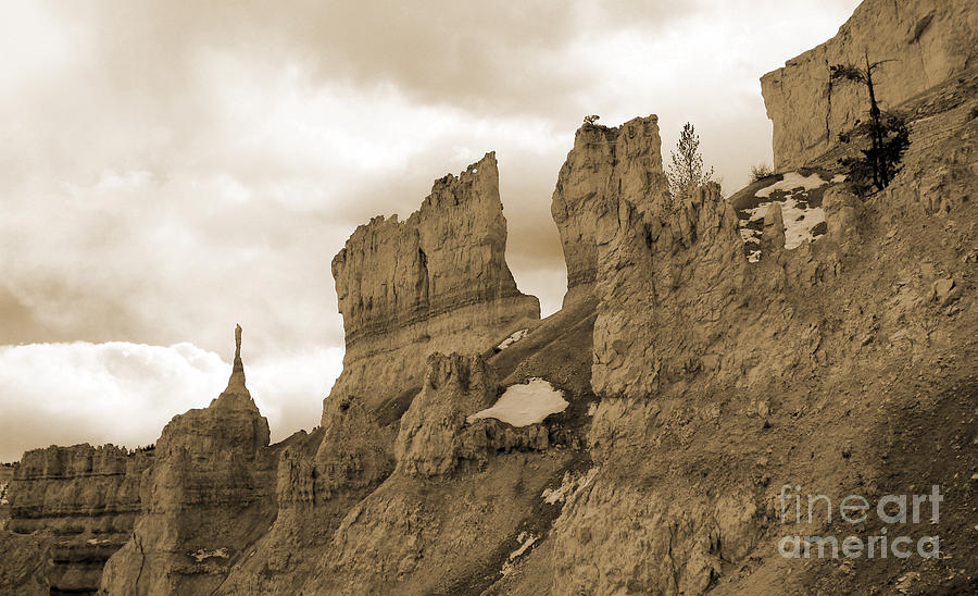 Hoodoos and Clouds Photograph by Mary Haber