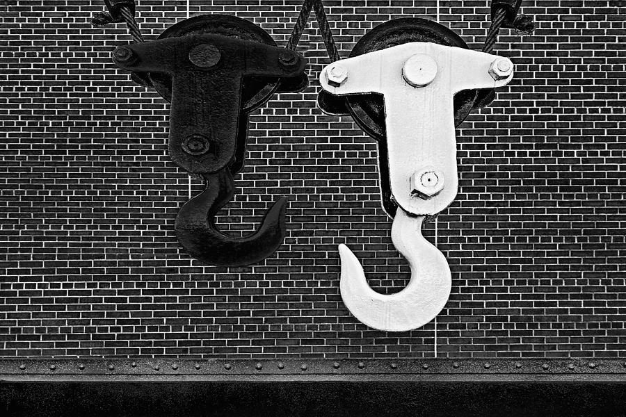 Black And White Photograph - Hook Me Up BW by Susan Candelario
