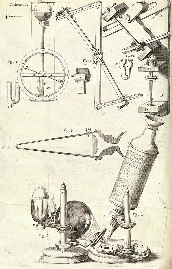 Hookes Microscope And Equipment Photograph by Royal Institution Of Great Britain