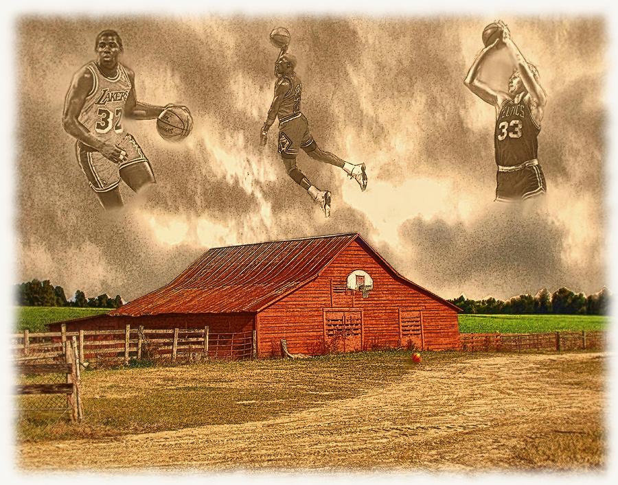 Design Painting - Hoop Dreams by Charles Ott Design Painting - Hoop Dreams by Charles Ott
