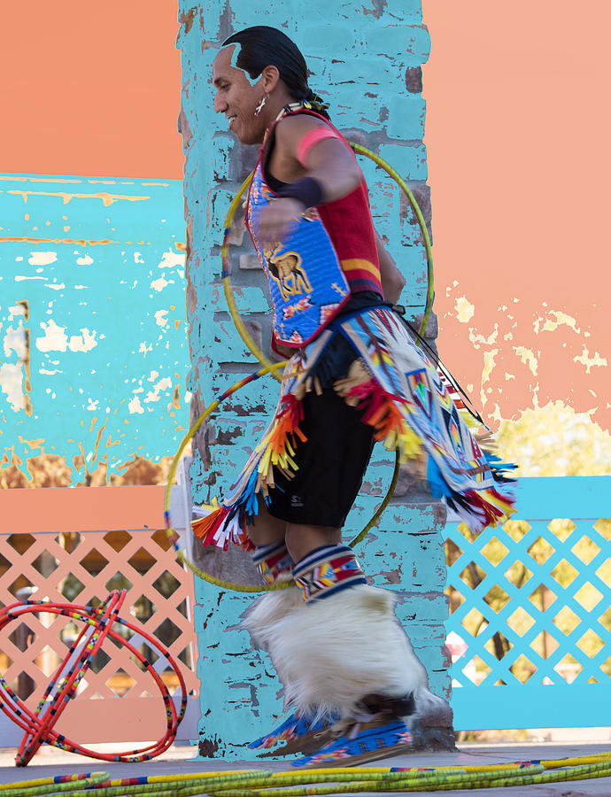 Native American Healing Photograph - Hoop Man Healing in the Ether 1 by Carolina Liechtenstein