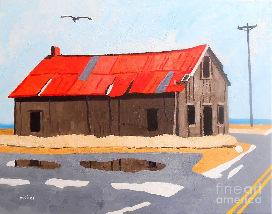 Hoopers Island Red Painting by Lesley Giles - Fine Art America