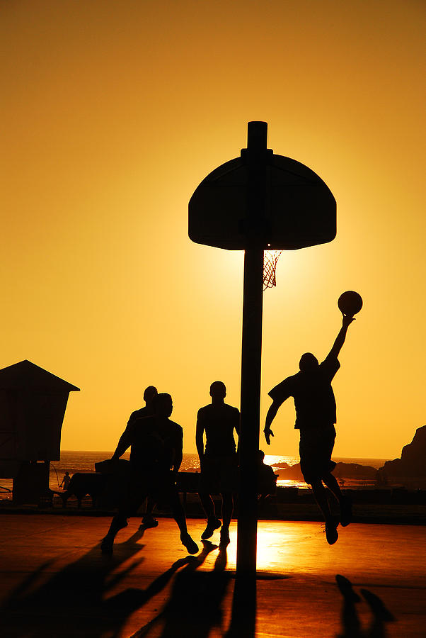 Hoops at Sunset Photograph by James Kirkikis