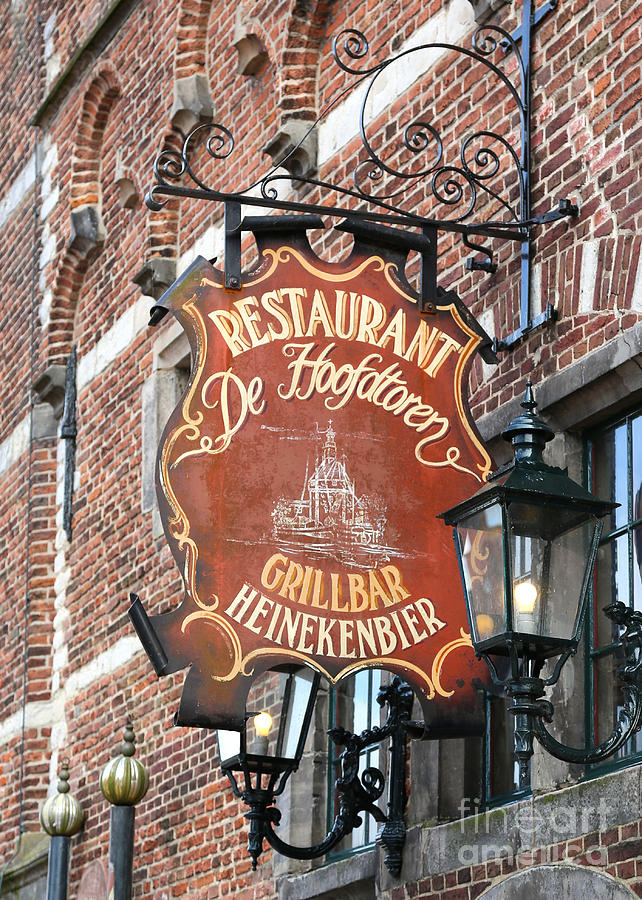 Hoorn Restaurant Sign Photograph by Carol Groenen
